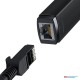 Baseus Lite Series Ethernet Adapter USB-A to RJ45 LAN  Port (1000Mbps Gigabit) Plastic Black